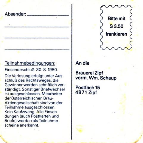 neukirchen v oö-a zipfer quad 2b (180-postkarte 1980-blau)
